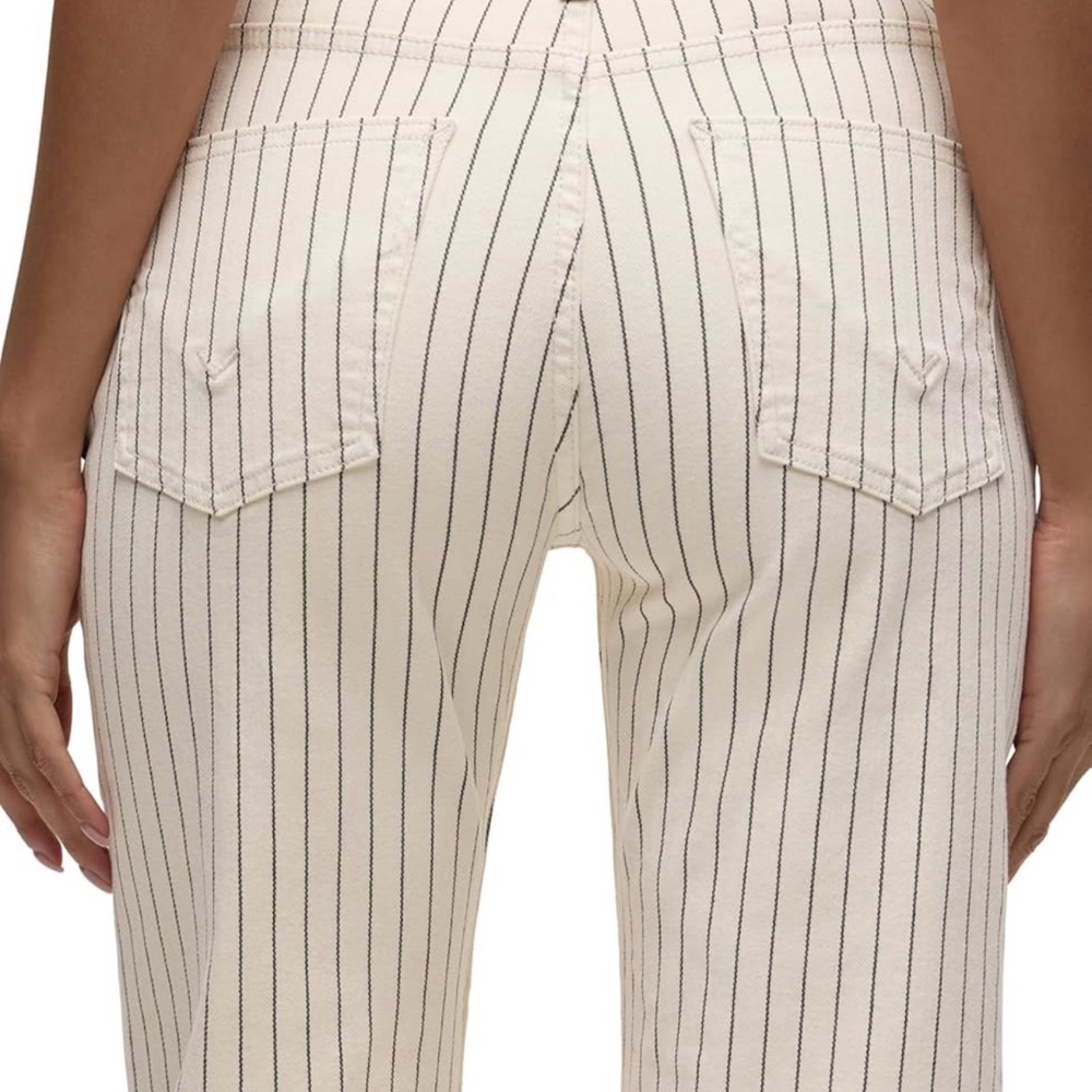 NWT Hudson Jeans Cream Pinstripe Boot Cut Pants - Picture 2 of 4
